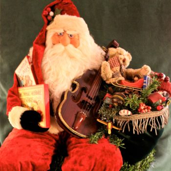 BrianKidwellSittingSanta Night Before Christmas with Violin #3 ||https://tworeddogs.com