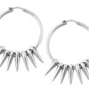 King Baby Hoop Earrings with Many Spikes || https://tworeddogs.com