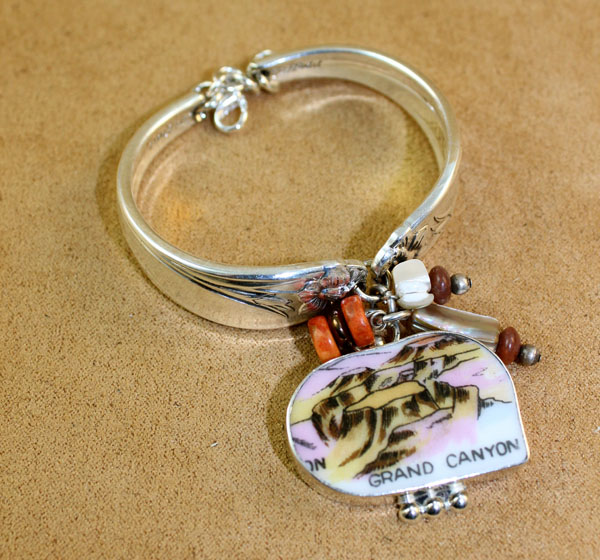Spoon Bracelet with Grand Canyon Charm || https://tworeddogs.com